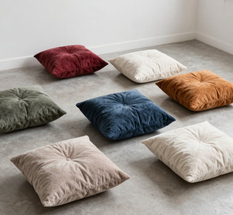 Close-up of a beautifully stitched curtain hem with delicate floral patterns in soft pastel colors.