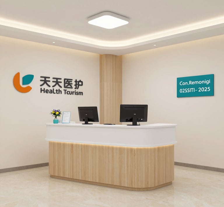 A welcoming clinic entrance with clear signage of Şifayol health tourism services.