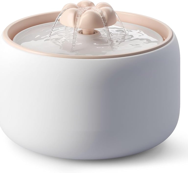 Clay Flower Water Fountain for Pet