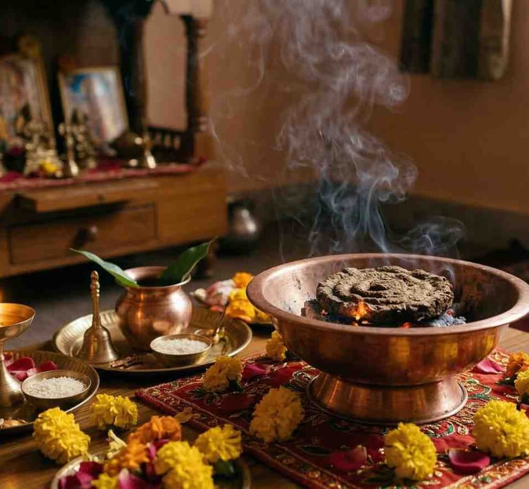 cow dung cake for pooja