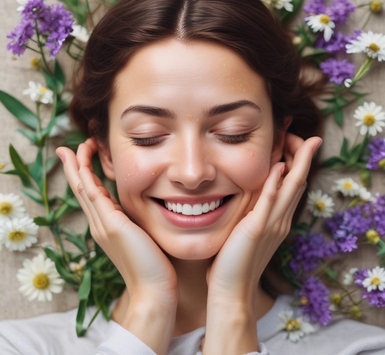 A peaceful consultation scene where a client and the consultant share a warm, understanding moment.