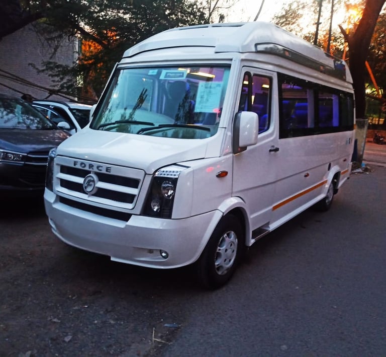 comfortable tempo traveller vehicle for group tours
