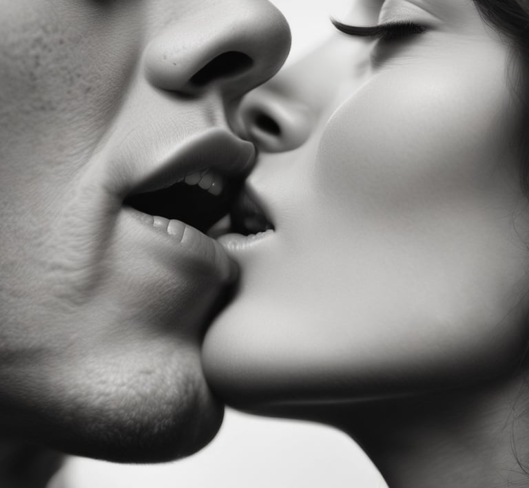 Close-up of hands gently holding a smooth, elegant massage oil bottle on a wooden table.