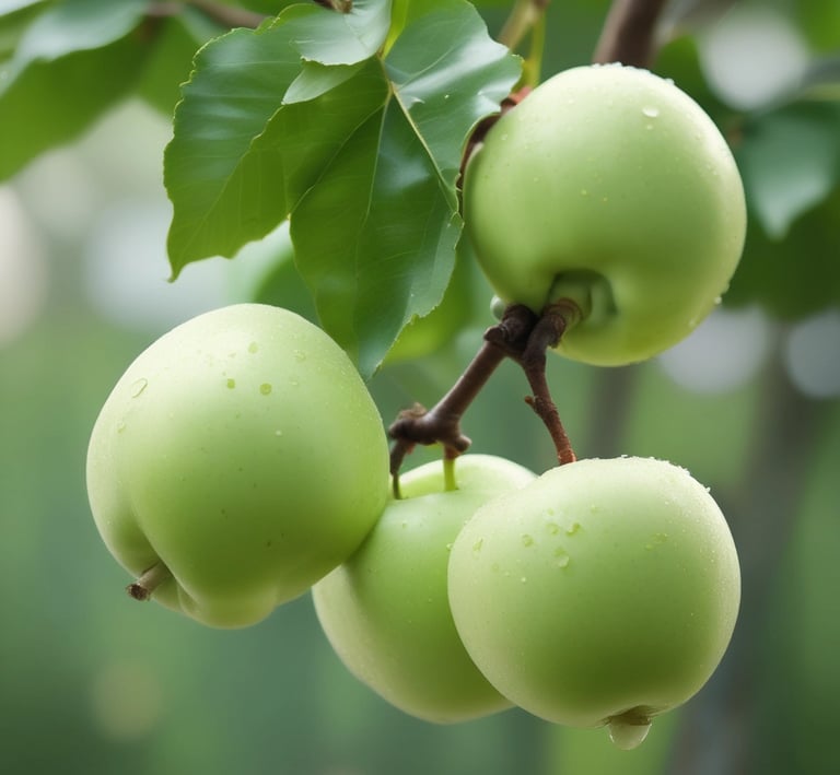 Hands holding a basket filled with freshly picked organic fruits and vegetables.