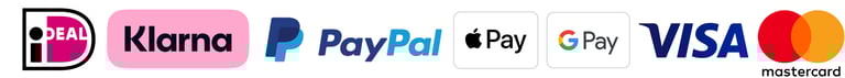 Geaccepteerde betaalmethoden inclusief iDEAL, Klarna, PayPal, Apple Pay, Google Pay, Visa en Masterc