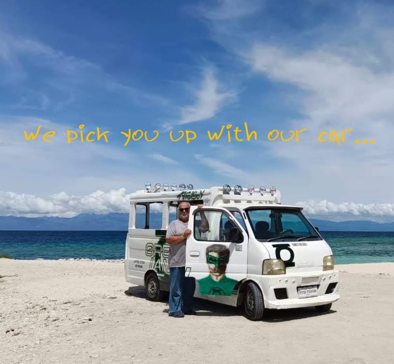 we pick you up from any location, enyoi the ride with a Philippine Multicab