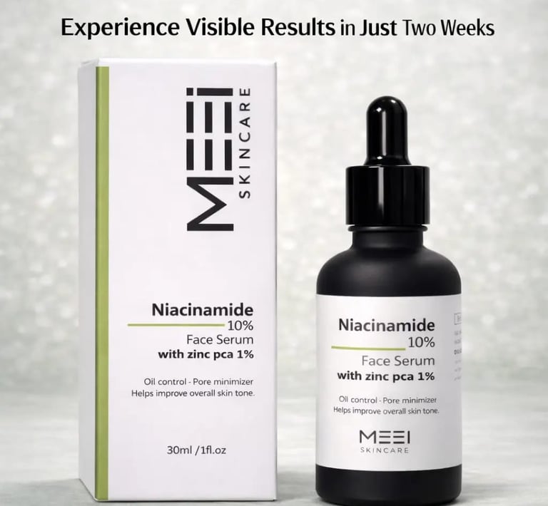 Meei niacinamide face serum. best for hyperpigmentation and dar spots. whiting and brightening