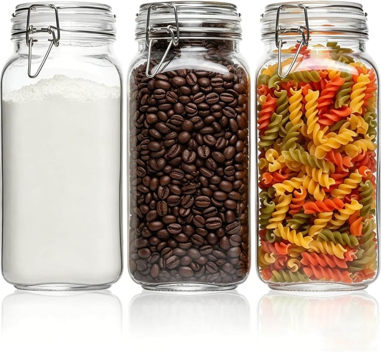 Airtight Glass Storage Jars