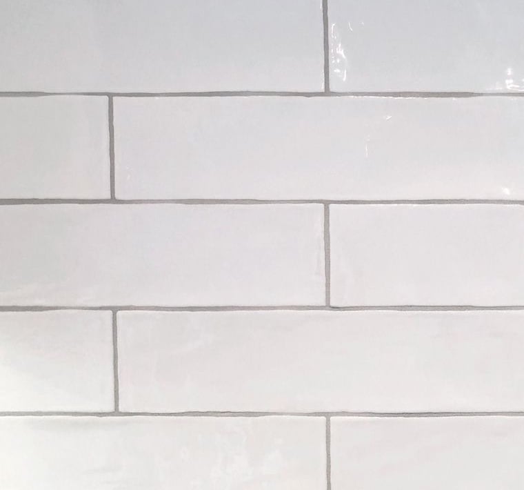 soft ripple white wall tile matte