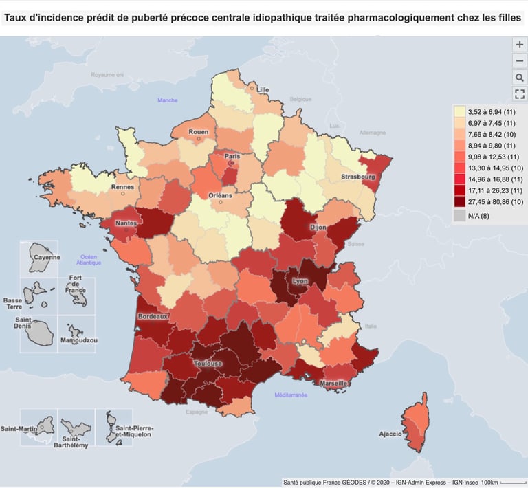 PESTICIDES SANTÉ ENFANTS CARTE