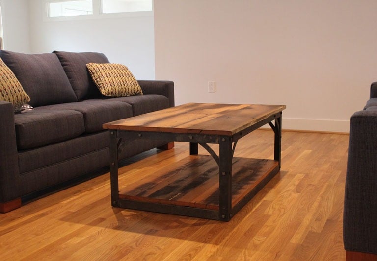 Table basse en métal acier fer forgé