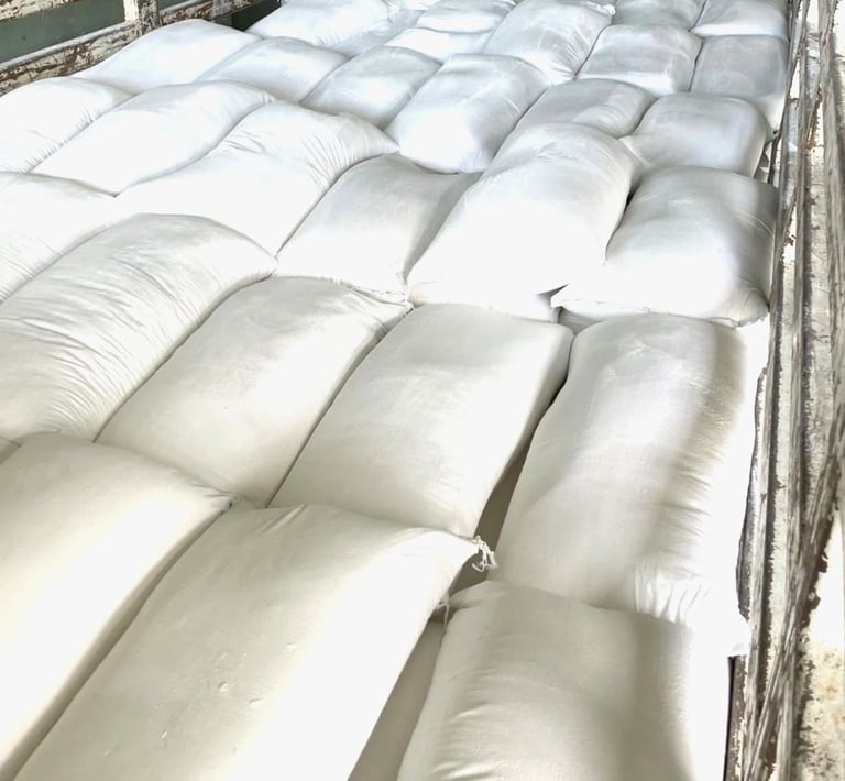 แป้งมันสำปะหลัง แป้งตกเกรด แป้งกวาดพื้น CASTECH แป้งทำถ่าน ถ่านอัดแท่ง แป้งทำไม้อัด กล่องกระดาษ