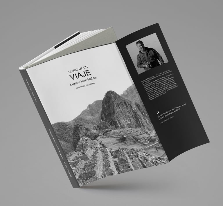 Diseño editorial y maquetacion Libro Diario de un viaje