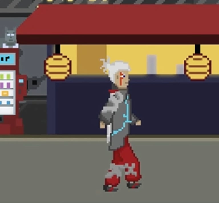 Vértis agência Criativa, Capa de case de design de personagem 2d em pixelart