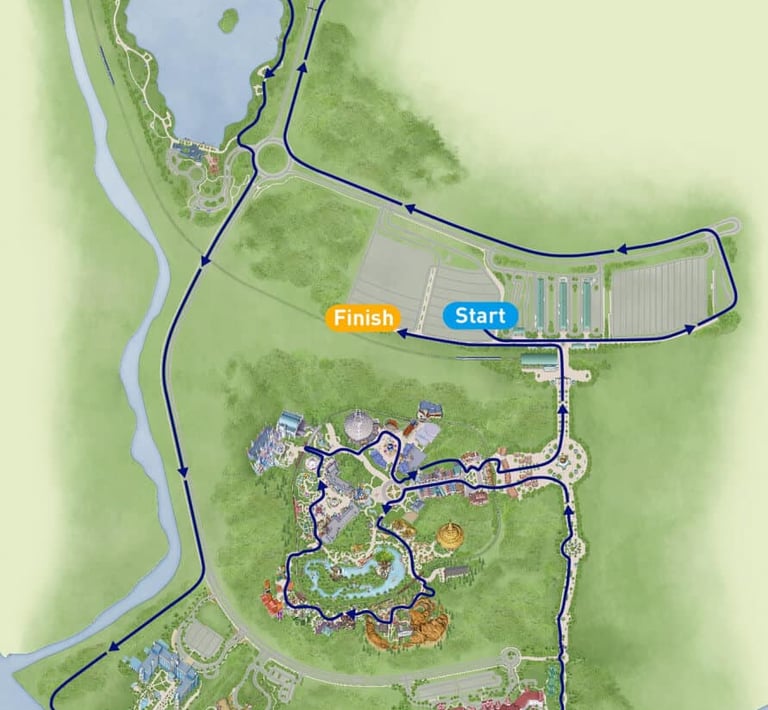 2018 Hong Kong Disneyland The Incredibles 10K race course map