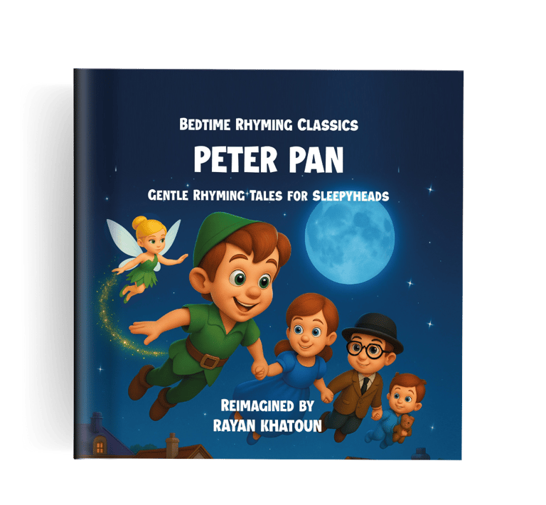 a children's book cover of peter pan by rayan khatoun