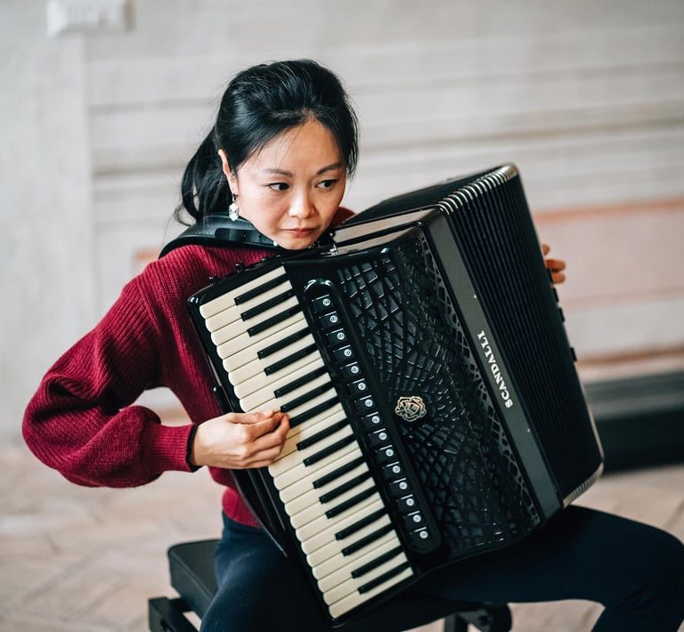French composer Victoire Yau performing at Palazzo Doria Pamphilj, Valmontone