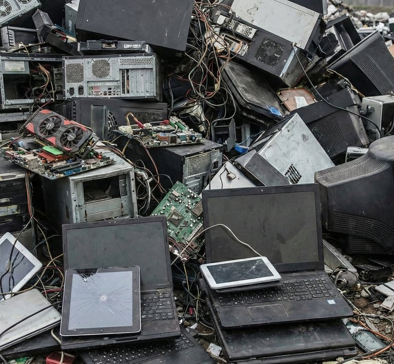Big pile of e-waste in Hudson