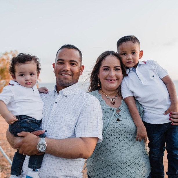 Latinx family of four 