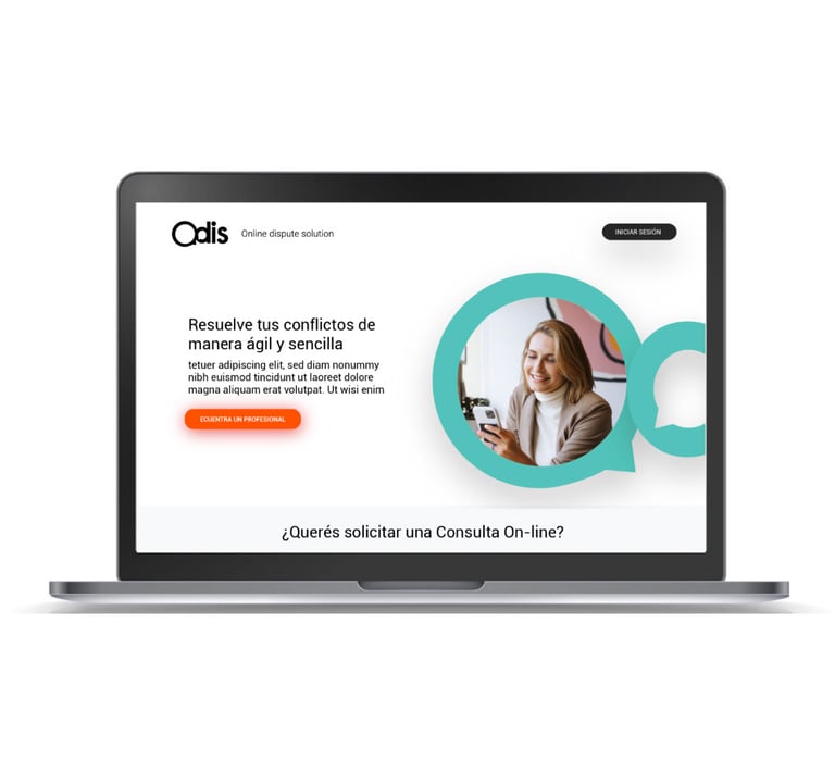 Vista de Odis web en ordenador