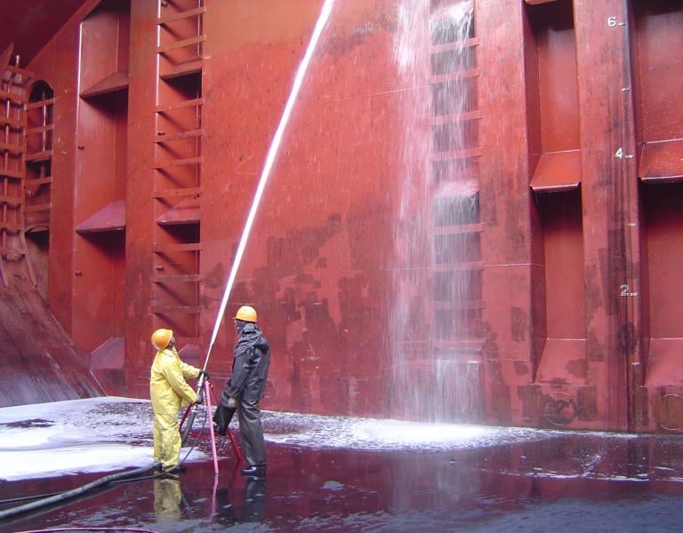 Hold Cleaning using Hydro-Jet