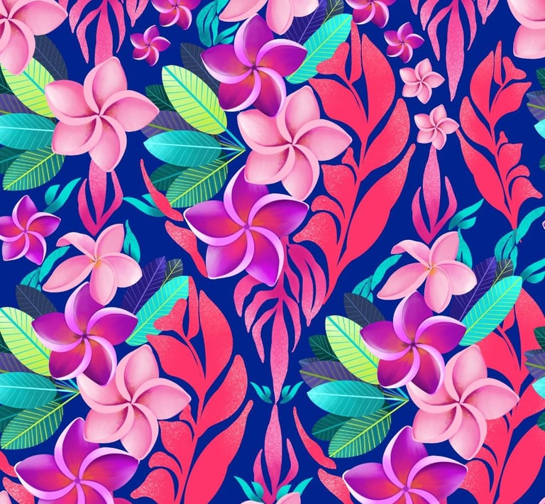 Flores ilustradas tropicales, diseño botánico, diseño para marca, branding creativo, pattern floral.