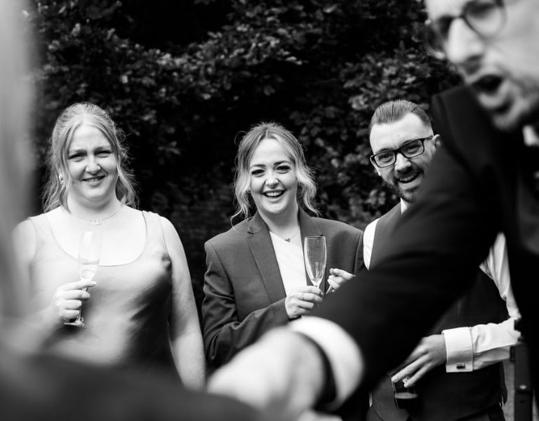 magician with guests