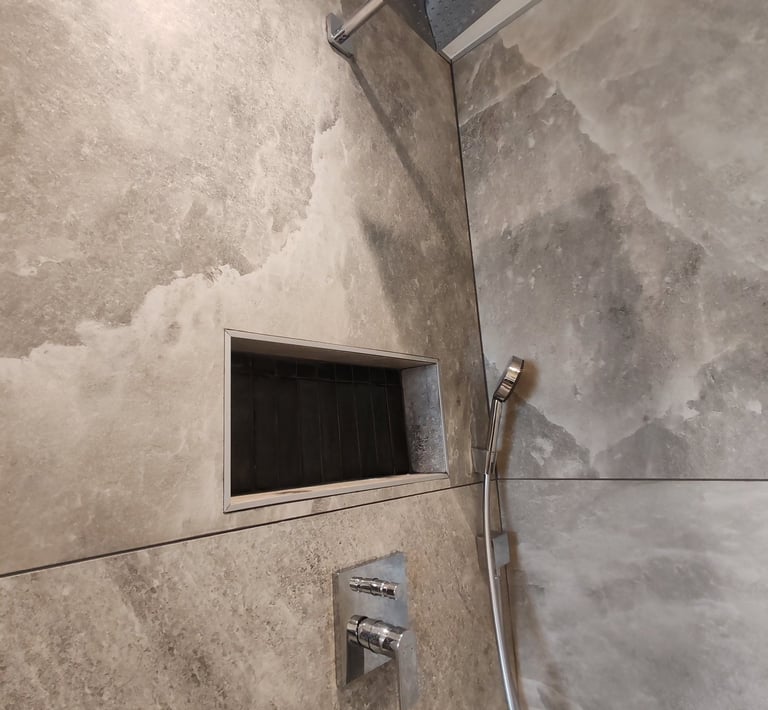 Détail des joints après rénovation salle de bain Béthune