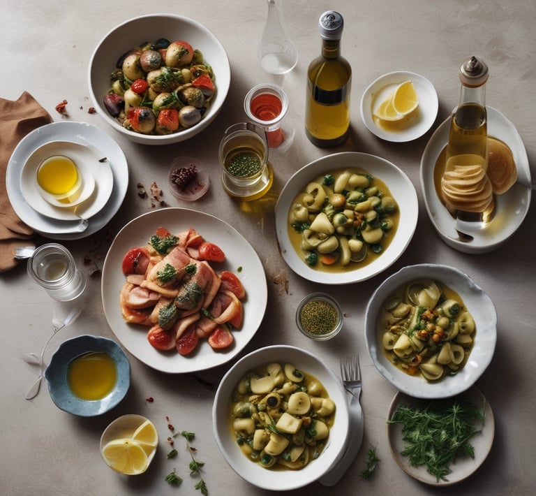 A scenic Cypriot landscape with olive groves stretching towards the horizon under a clear blue sky.