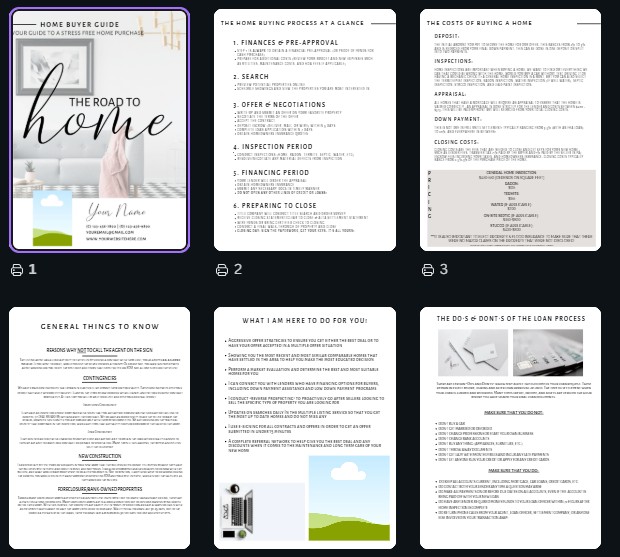 Customizable Home Buyer’s Guide Canva template for Realtors – professional real estate marketing mat