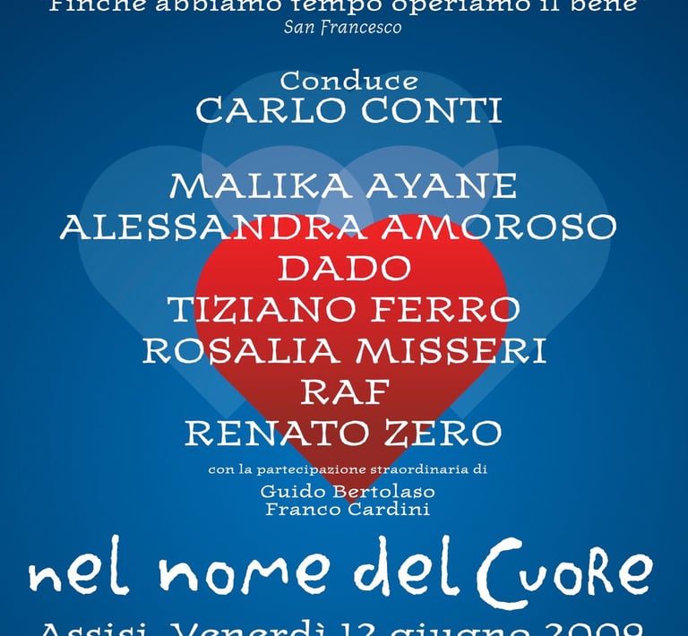 Copywriter per il below the line di 5 edizioni della produzione tv Nel Nome del Cuore