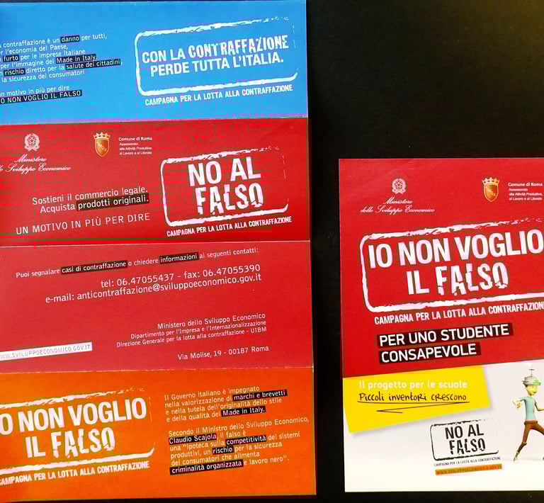Copywriting per la campagna del Mise contro la contraffazione