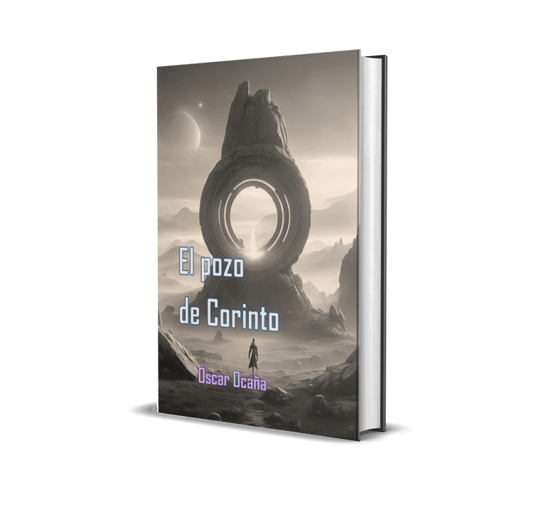 Portada 3D de la novela de Fantasía 'El Pozo de Corinto' de Óscar Ocaña Parrón