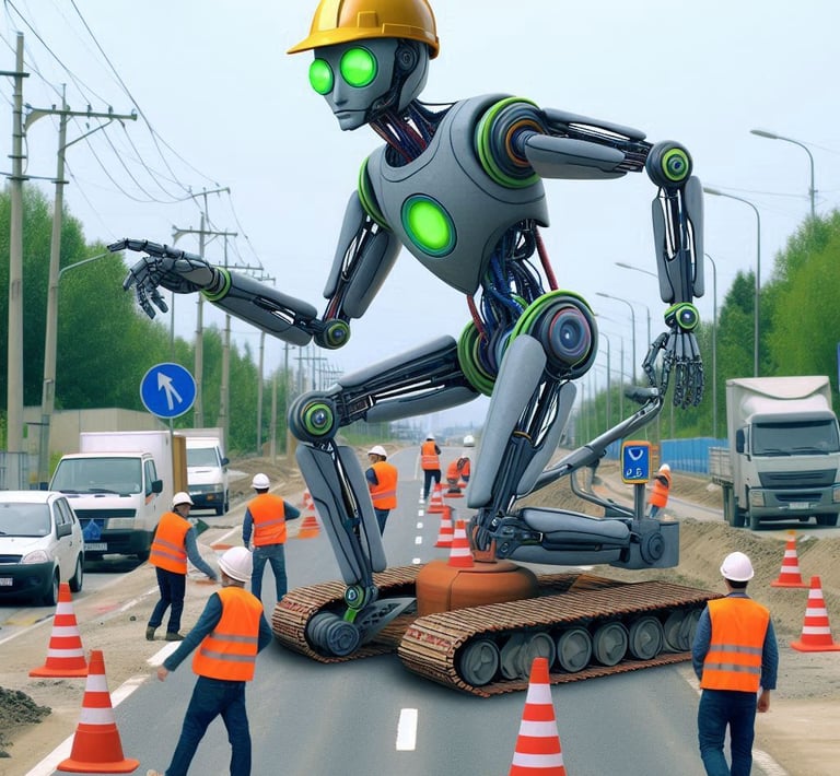 AI road constraction
