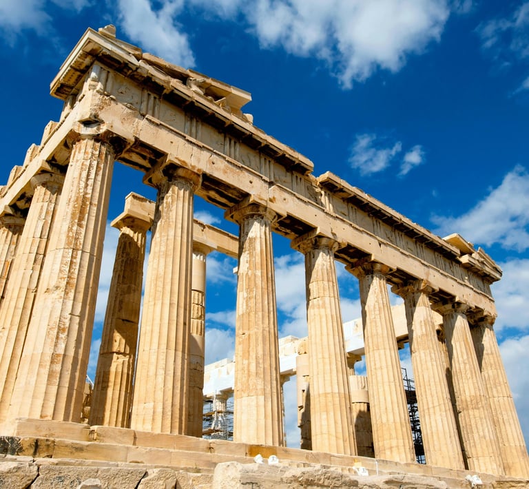 Temple of Olympian Zeus, Ancient greek temple in Athens, Greece