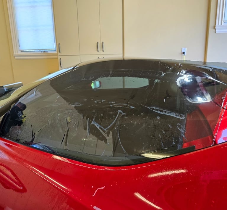 Before photo showcasing heat-rejecting window film application