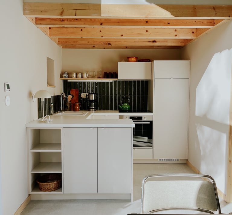 cuisine beige et bois gite Obernai
