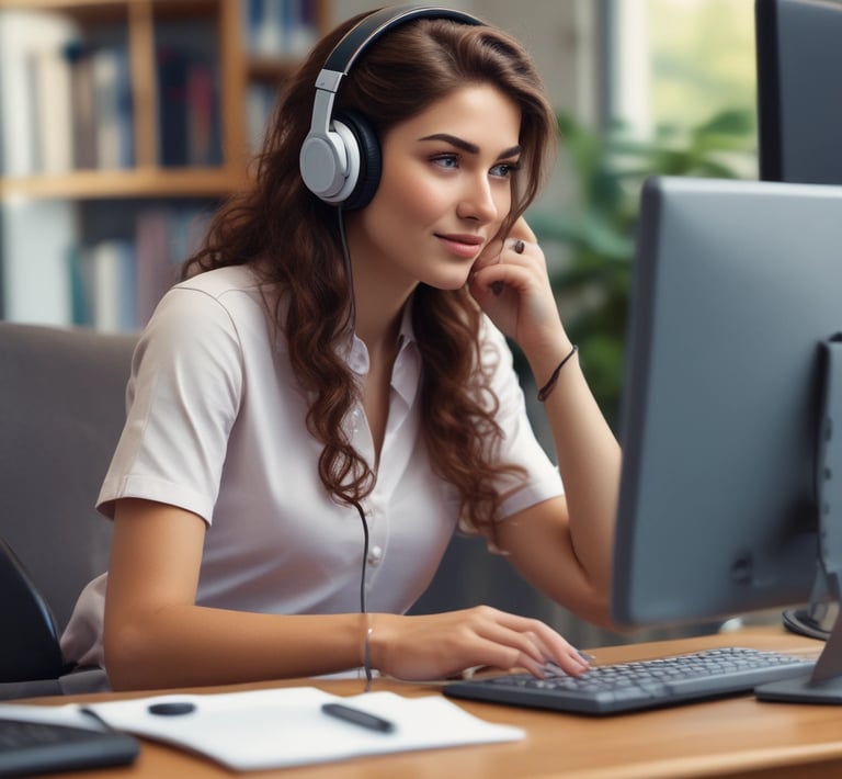 A warm-toned image showing a customer happily receiving a package at their doorstep.