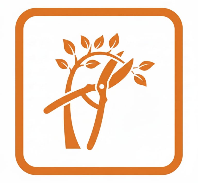 a person cutting a tree with a pair of scissors