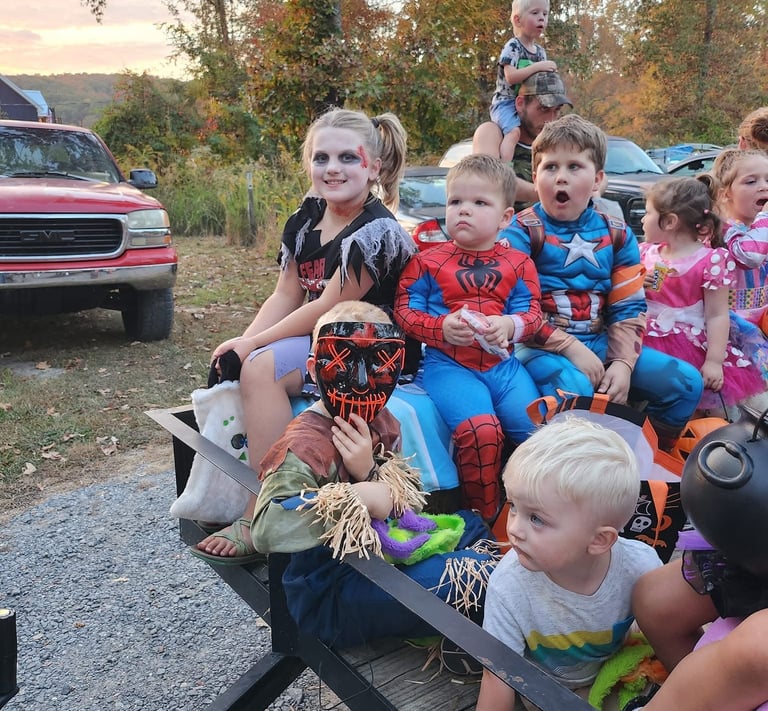 kids in halloween costumes