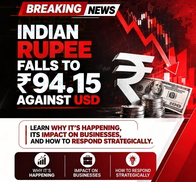 The Indian Rupee (INR) has fallen to record lows, nearing ₹93.15–93.71 against the US Dollar in March 2026