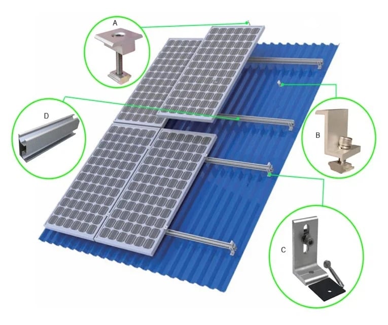L Feet For-metal-roof-solar Mounting System