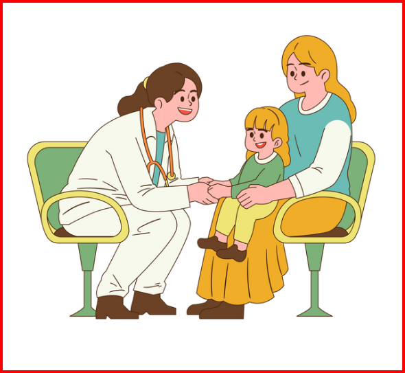 a doctor examining a child's hand