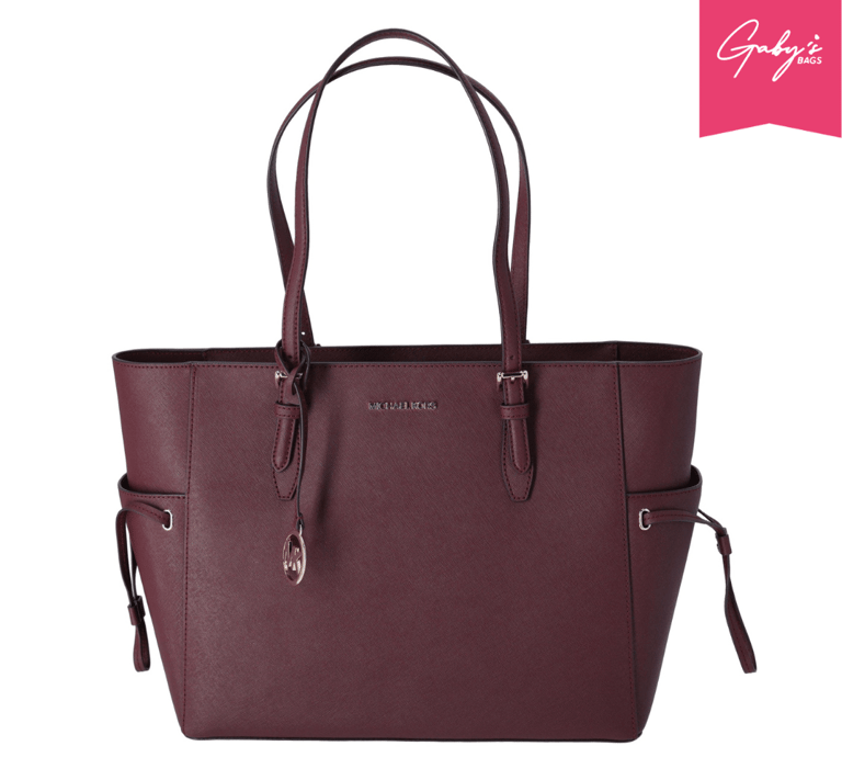 Michael Kors Gilly Large Drawstring Tote Oxblood Saffiano Leather