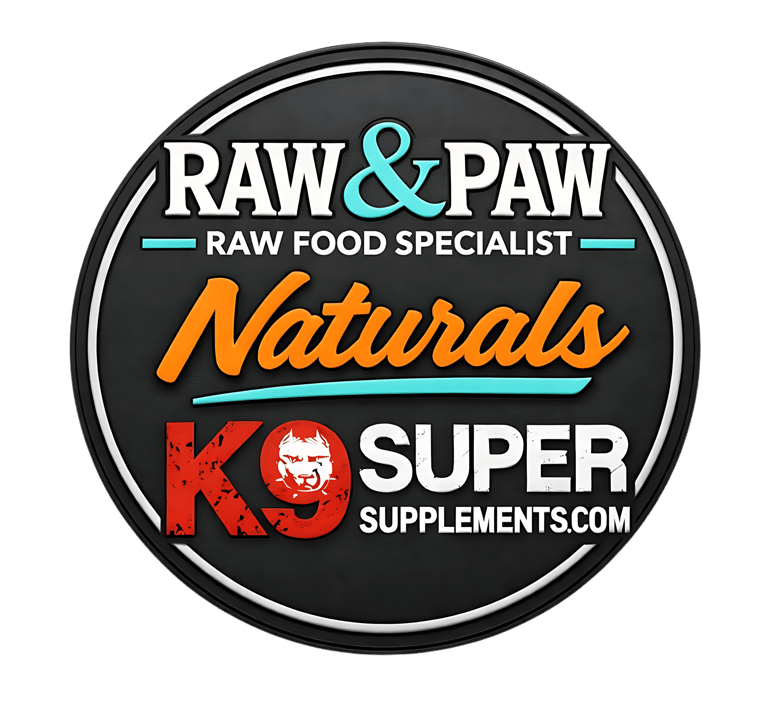 Raw & Paw Co K9 Super Supplements Naturals raw pet food premium supplements logo