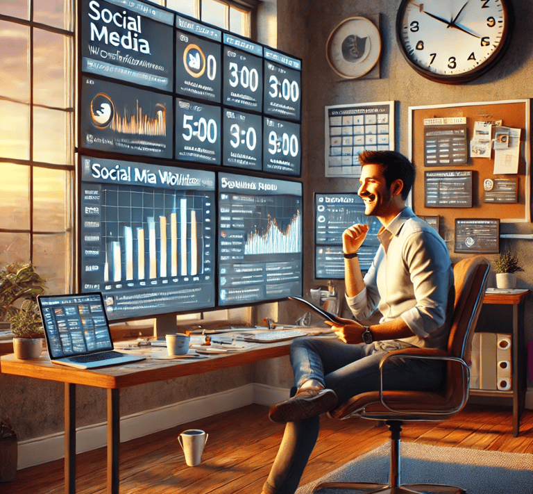 AI Automated social media posting in action