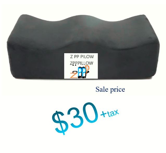 Pain and Postrue Zpp Pillow By Zebellz Brand photo of a black rectangle pillow with white tag