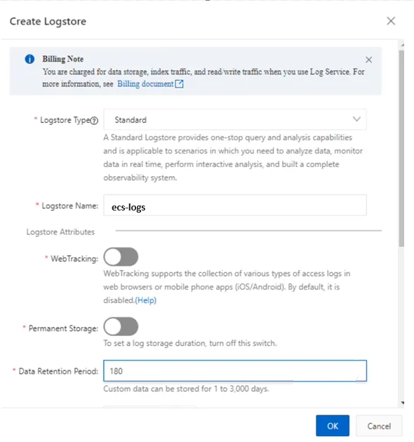 Alibaba Log Service deployment for ECS