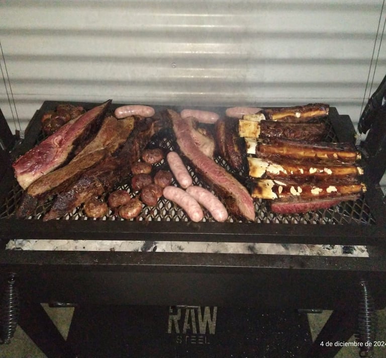 Custom Argentinean grill handmade in New Zealand with heavy-duty steel