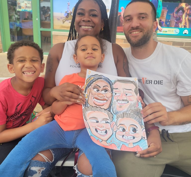 family caricatures for any event